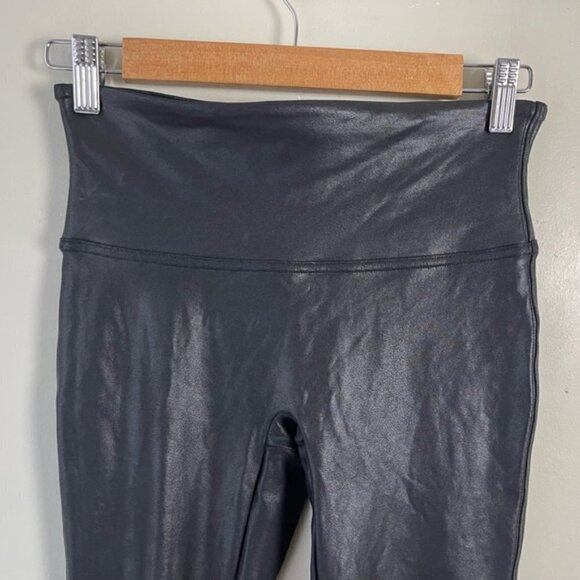 SPANX Faux Leather Leggings black size medium - Picture 7 of 14